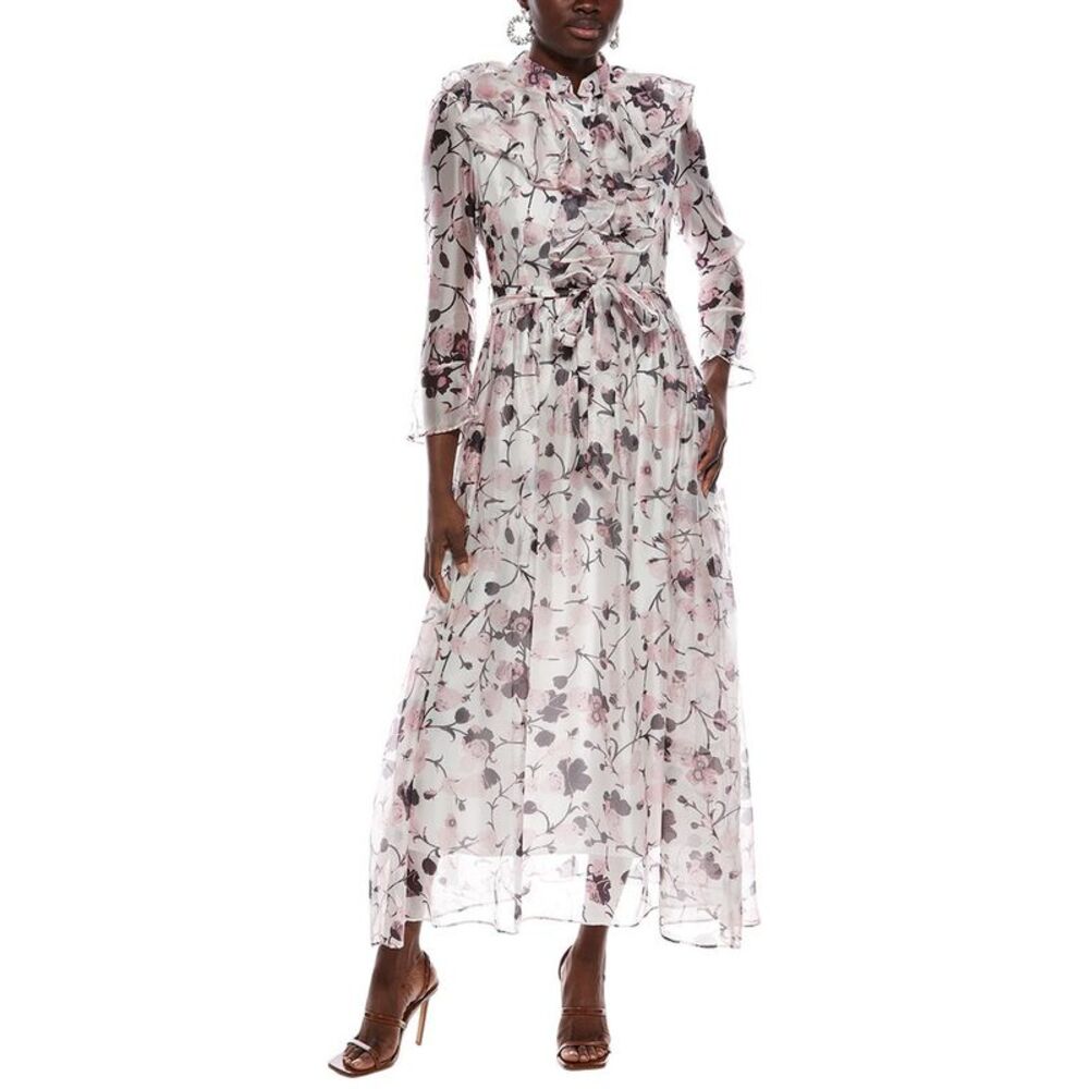 Nancy Yang Womens  Long Sleeves Maxi Dress